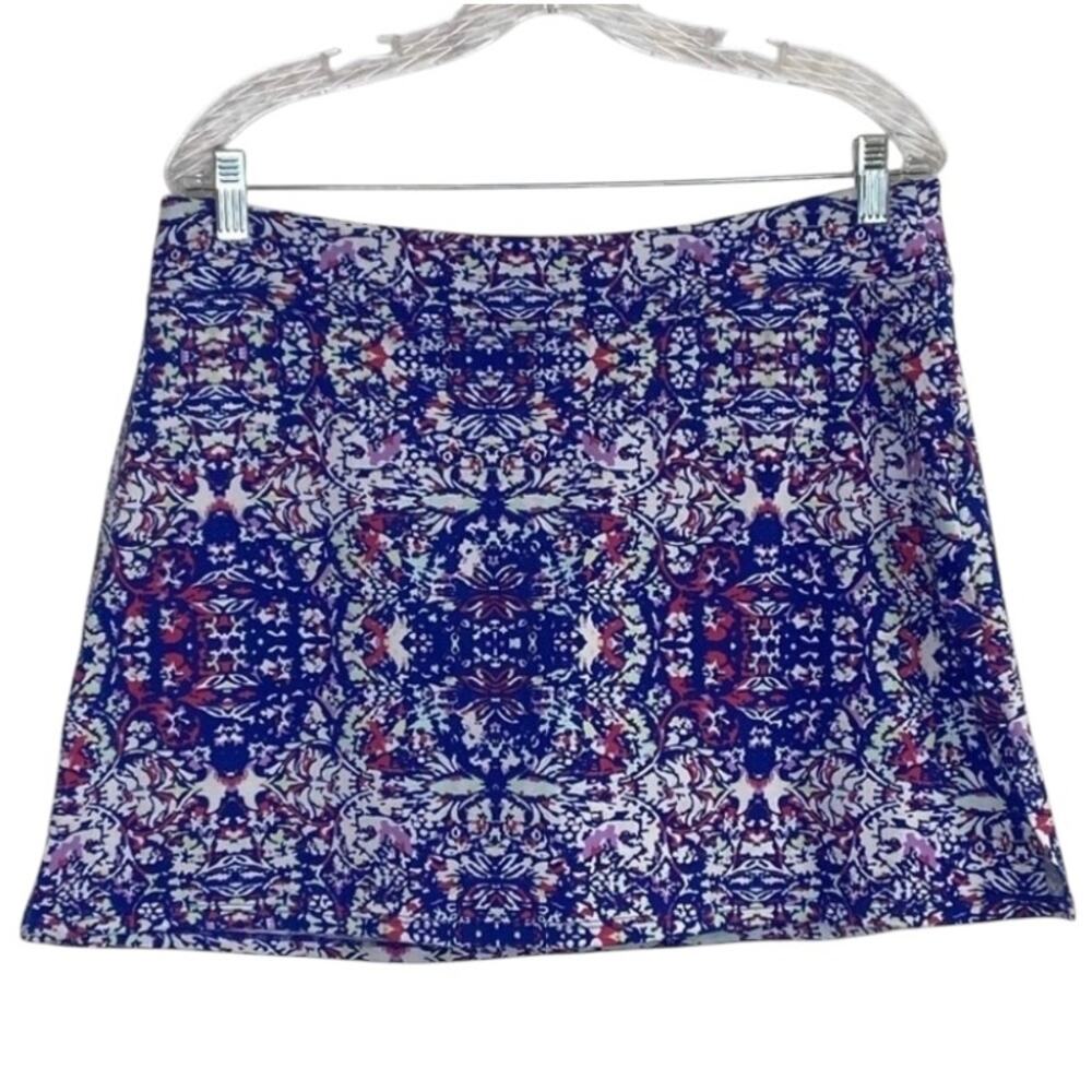 Colorado Clothing Skort L Blue Geo Print Athletic Pull On
